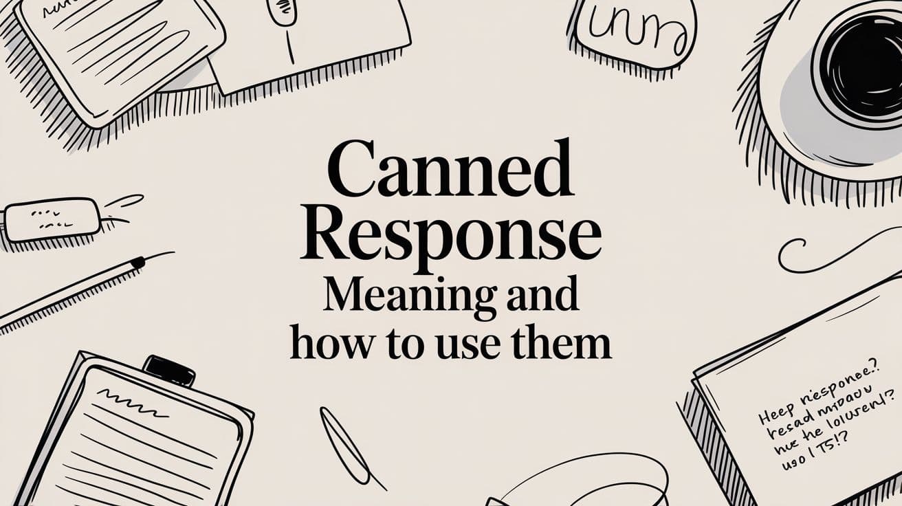 Canned Response Meaning and How to Use Them